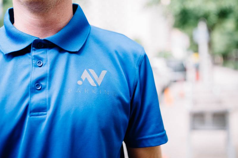 Access Valet Parking branded uniform polo