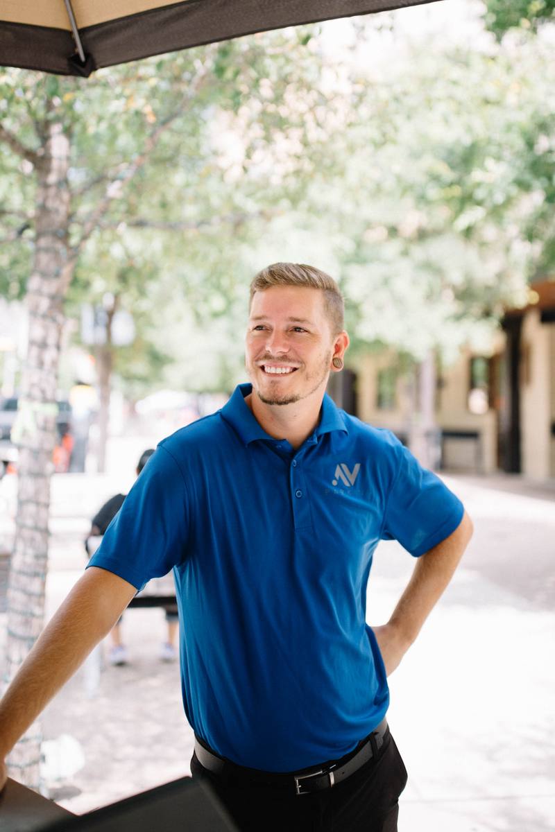 Access Valet Parking team member at valet station